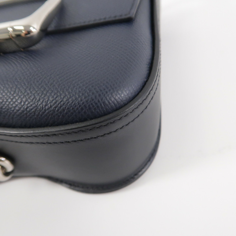 HERMES Epsom皮革Della Cavalleria Mini肩背袋Blue Nuit-12