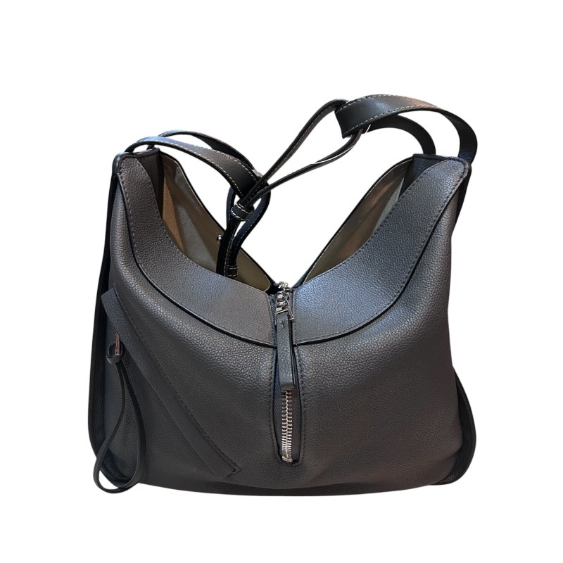 LOEWE深灰色全皮吊床二用包-0