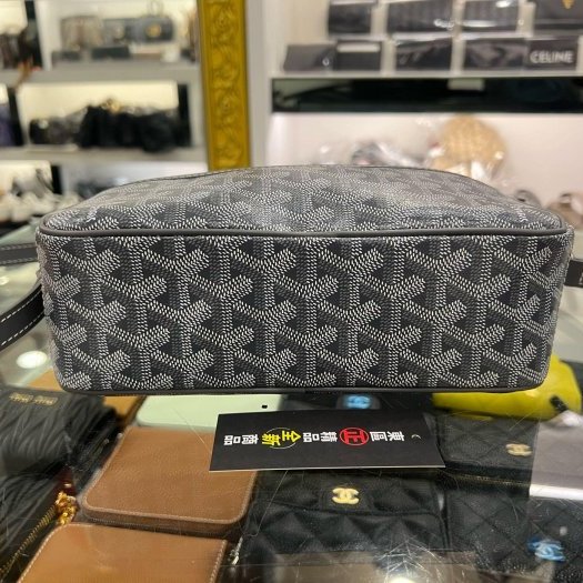 東區正精品㊣GOYARD Cap-Vert PM 全新未使用灰色圖騰前口袋拉鍊相機包斜背包 RZ6063-4