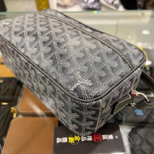東區正精品㊣GOYARD Cap-Vert PM 全新未使用灰色圖騰前口袋拉鍊相機包斜背包 RZ6063-6