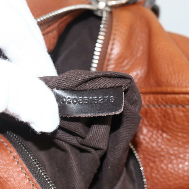 【日本直送】Chloe Paddington 手提包 皮革 棕色 金 銀色 正品 YKZ912A-22