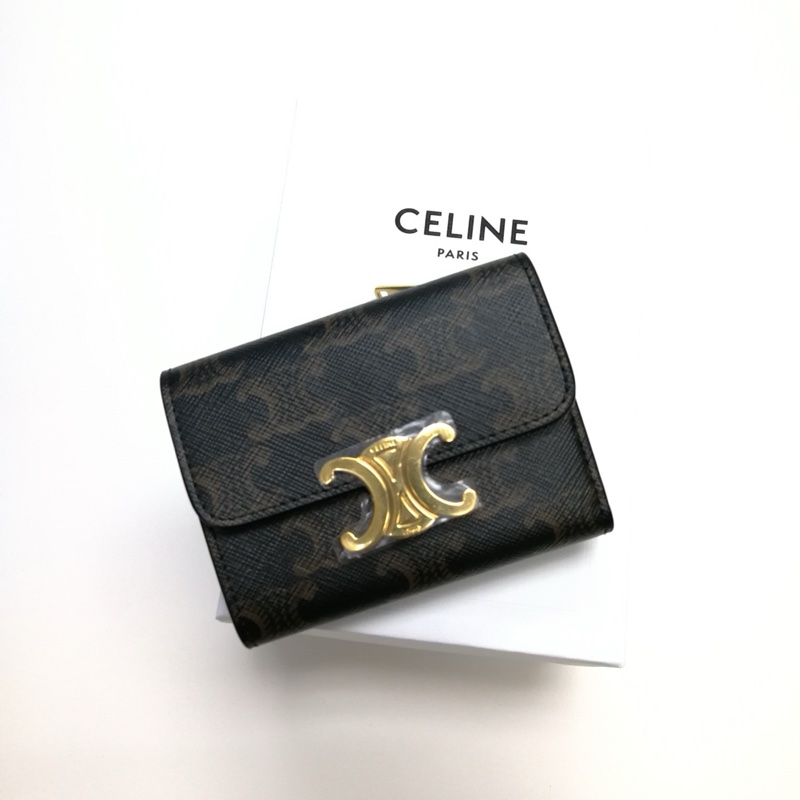 Celine 滿logo短款零錢包-0