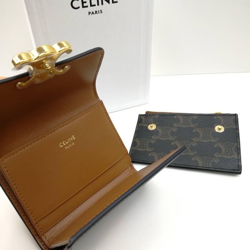 Celine 滿logo短款零錢包-2