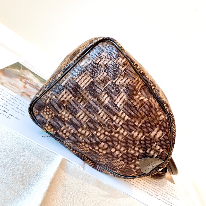 LV Speedy 25 咖啡格紋 手提包 波士頓包-5