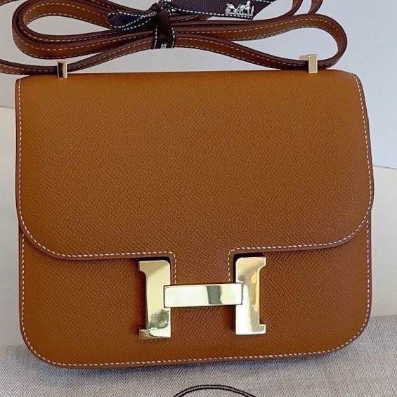 Hermes 愛馬仕 constance 康康 19 金棕銀扣 epsom皮 Y刻-1