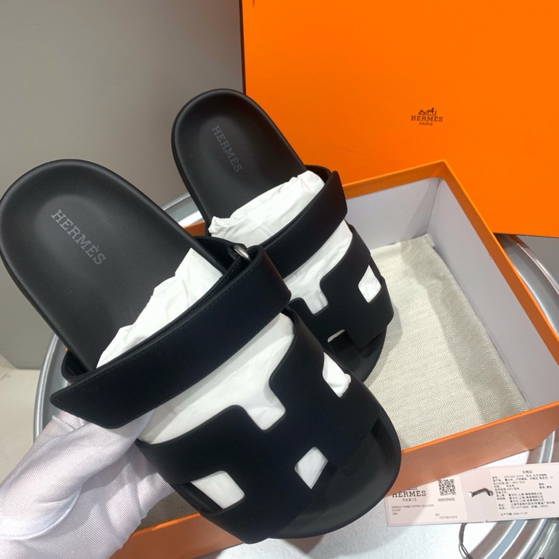 Hermes爱马仕 黑色二舅鞋-2