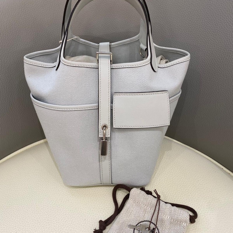 99新 Hermes Picotin Cargo 18 鉑金灰 銀扣 W刻-0