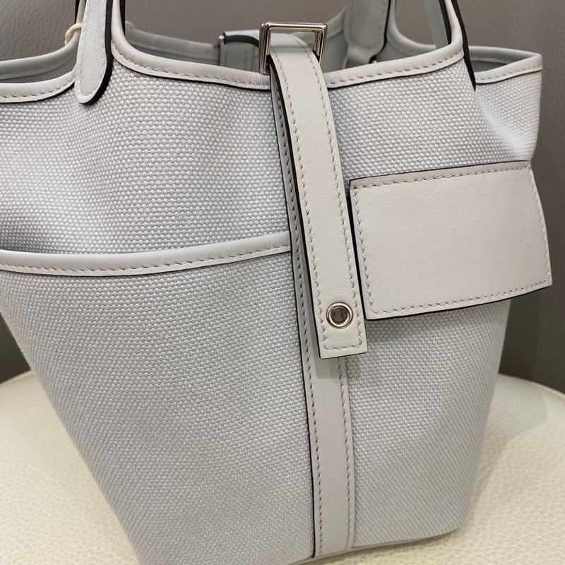 99新 Hermes Picotin Cargo 18 鉑金灰 銀扣 W刻-1
