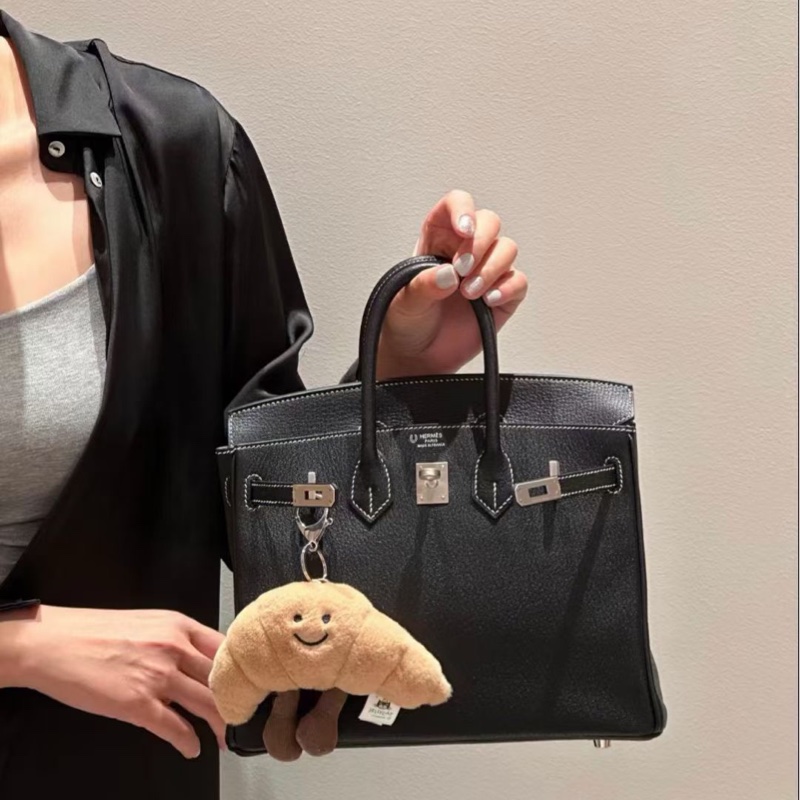 Hermes 爱马仕 birkin25 黑银山羊皮-3