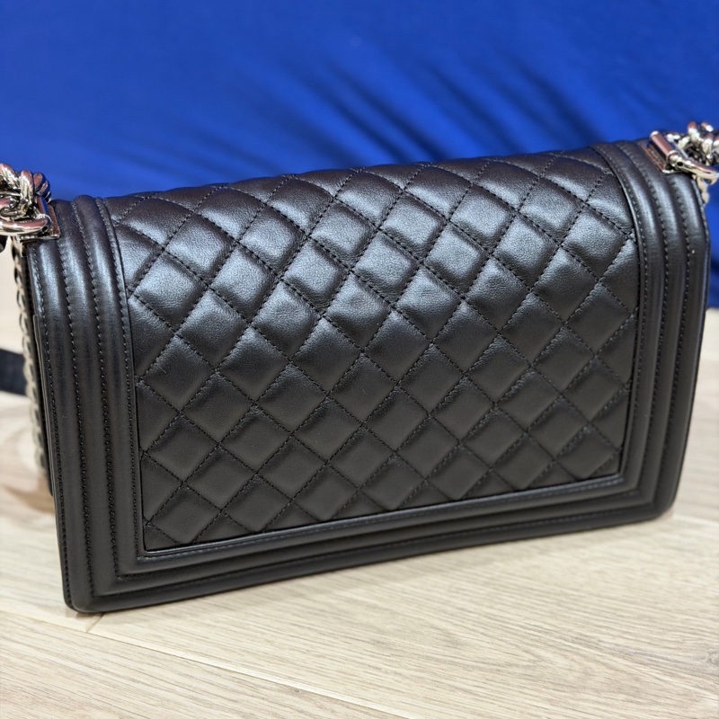 Chanel boy 25黑銀-1