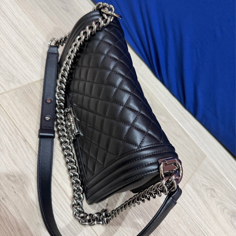 Chanel boy 25黑銀-4
