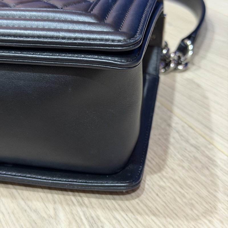 Chanel boy 25黑銀-7