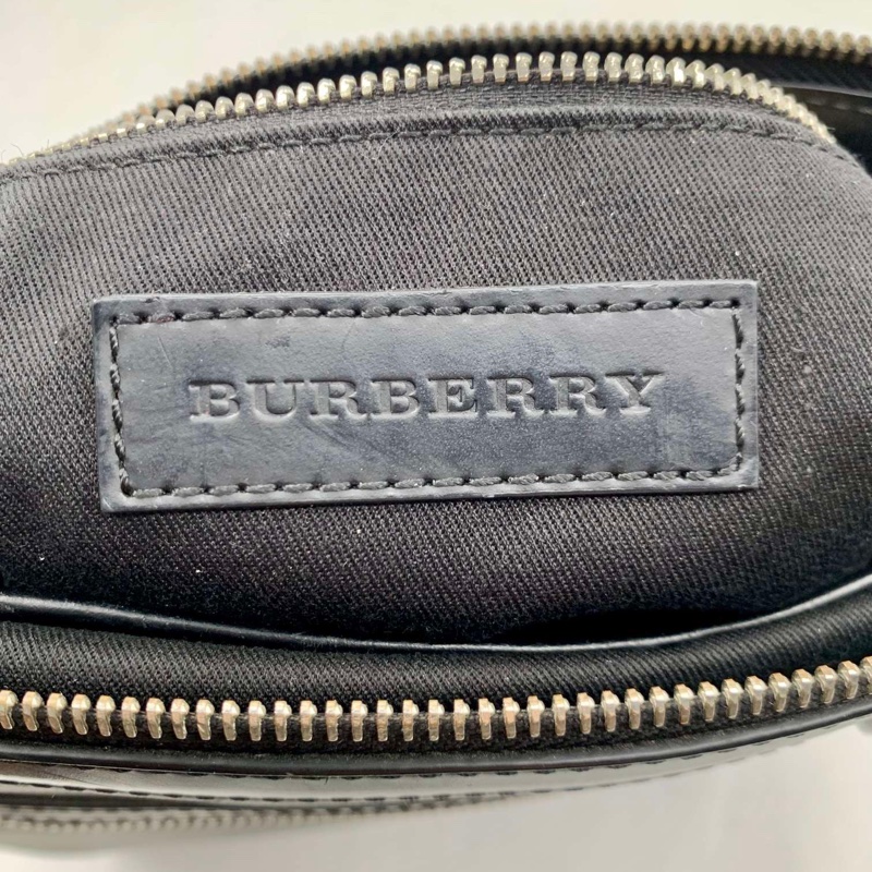 BURBERRY 巴寶莉藍色經典格紋單肩包 尺寸:26 2 28-10