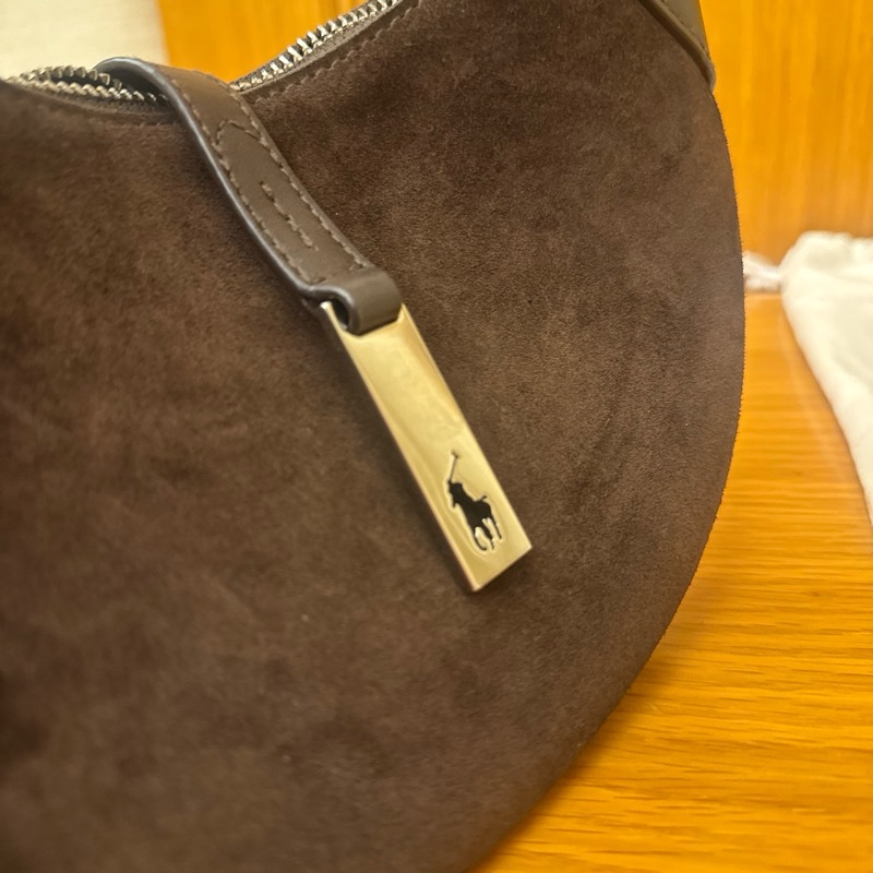 近新 Polo ID 迷你麂皮拼皮 巧克力色 aespa Winter 同款-5
