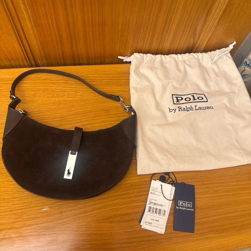 近新 Polo ID 迷你麂皮拼皮 巧克力色 aespa Winter 同款-7