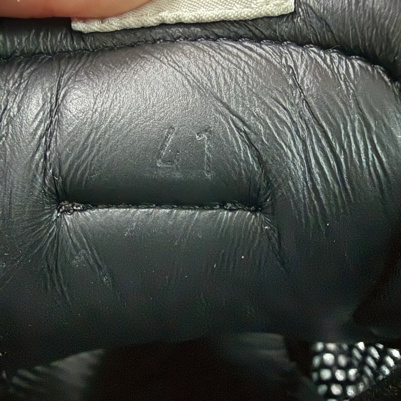 HERMES愛馬仕 Jet 皮革 鈎針編織 男款 黑色 41碼-5