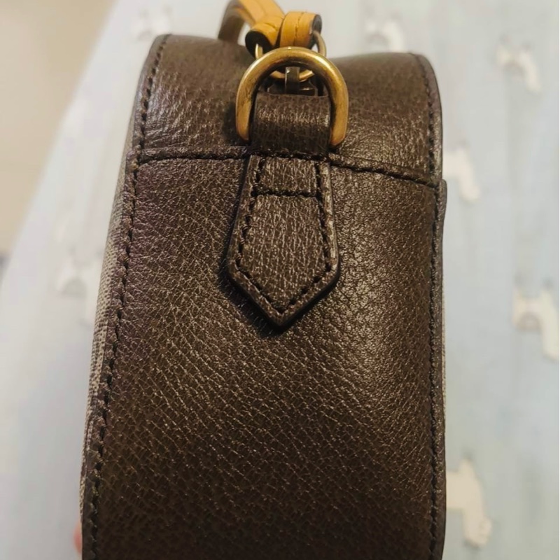 Gucci 古馳 老花虎頭棕色相機包/斜背包/全新閒置美品-2