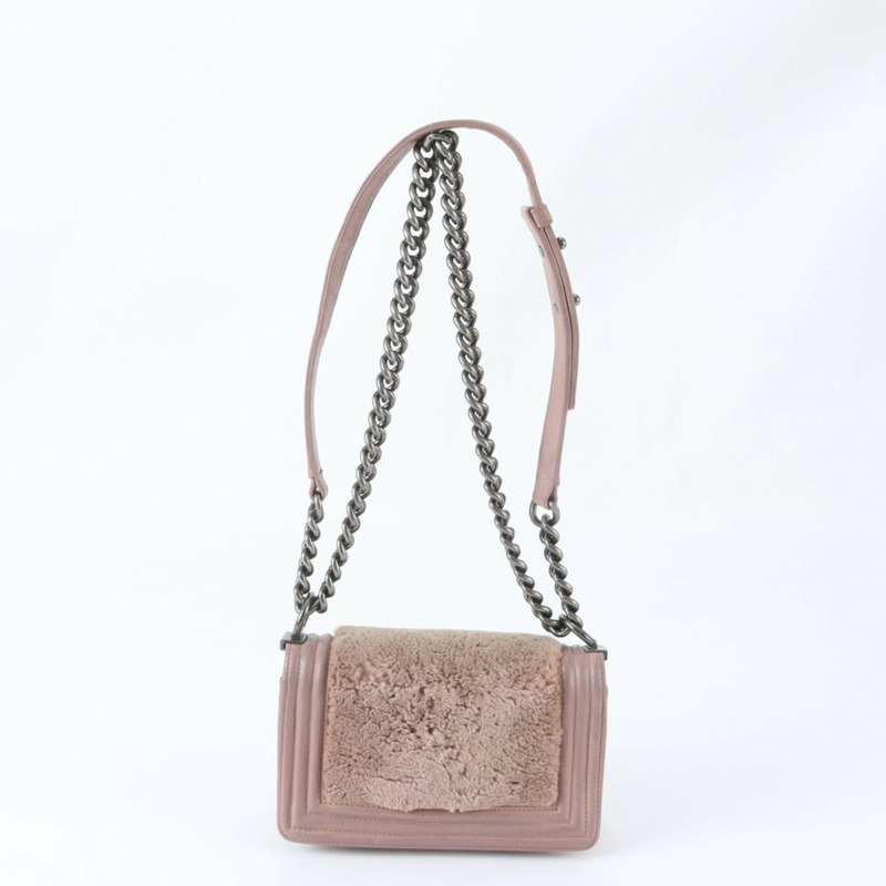 香奈兒 Boy Fur Chain 皮革兩用肩背包（斜背包），帶有序號封條 - 女士-3