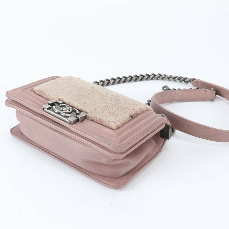 香奈兒 Boy Fur Chain 皮革兩用肩背包（斜背包），帶有序號封條 - 女士-4
