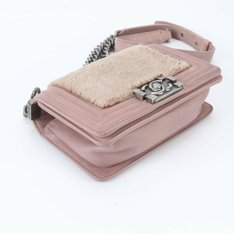 香奈兒 Boy Fur Chain 皮革兩用肩背包（斜背包），帶有序號封條 - 女士-5