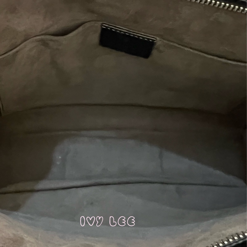 GUCCI 475316 黑色壓紋皮 綠紅綠 手拿包 正品 二手精品-3