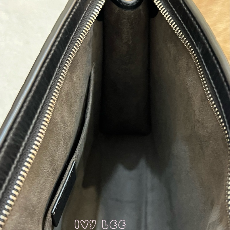 GUCCI 475316 黑色壓紋皮 綠紅綠 手拿包 正品 二手精品-4