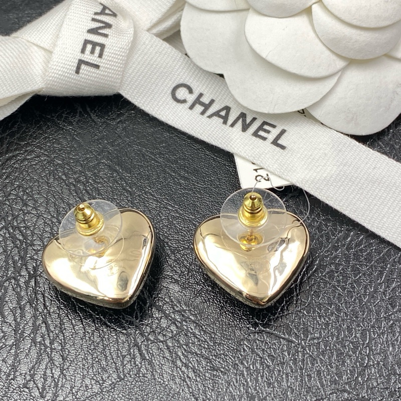 CHANEL 香奈兒愛心雙c耳釘22c-4