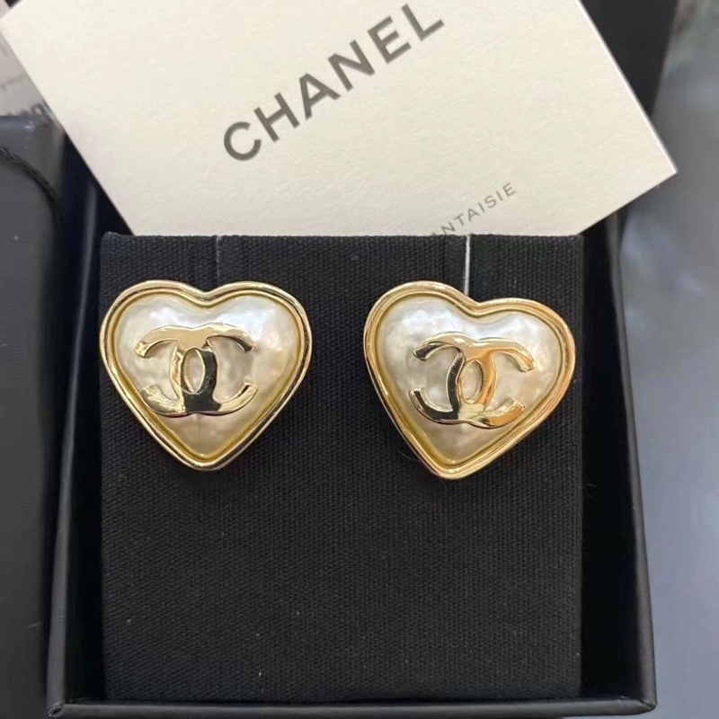 CHANEL 香奈兒愛心雙c耳釘22c-7