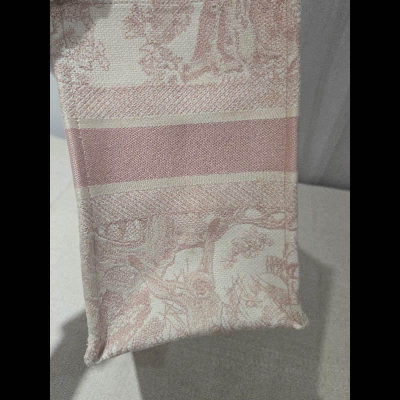Dior 經典中號 Book Tote 粉色印花刺繡托特包 手提包-12