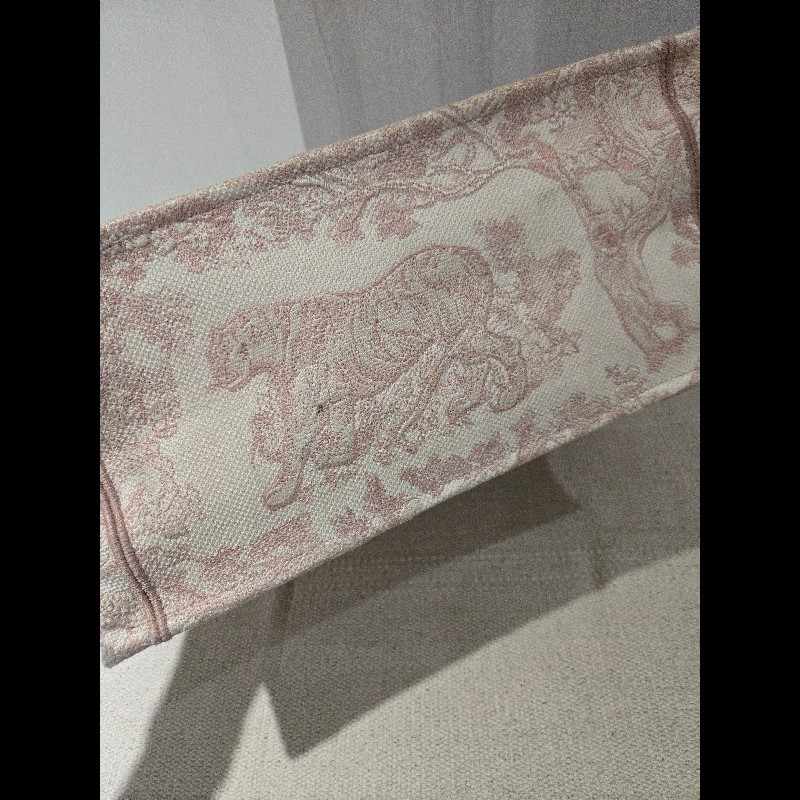 Dior 經典中號 Book Tote 粉色印花刺繡托特包 手提包-18