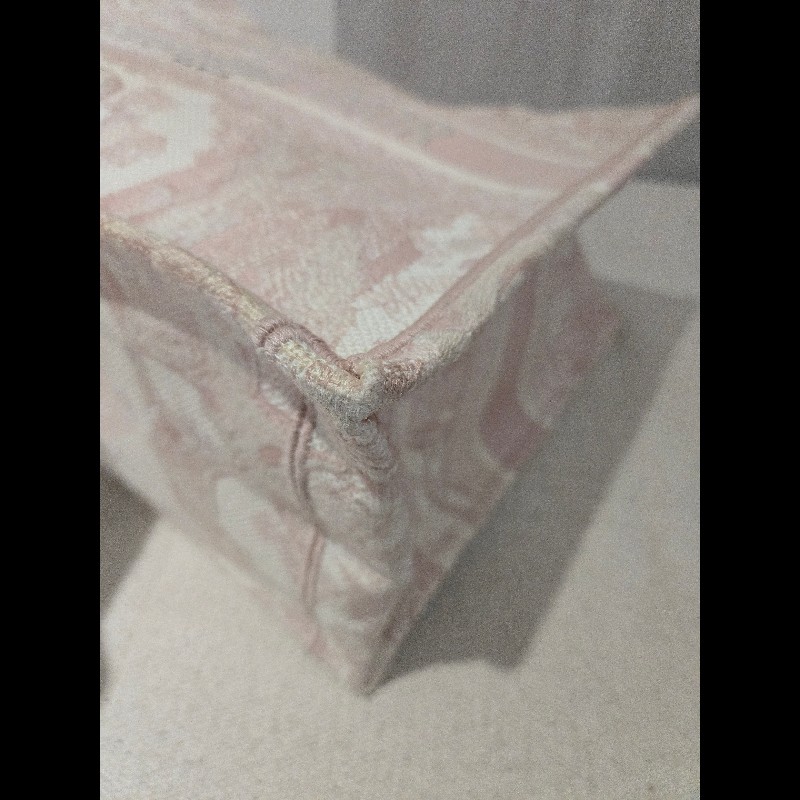 Dior 經典中號 Book Tote 粉色印花刺繡托特包 手提包-21