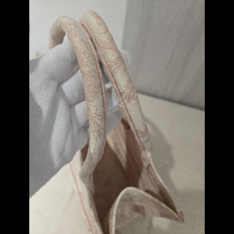 Dior 經典中號 Book Tote 粉色印花刺繡托特包 手提包-28