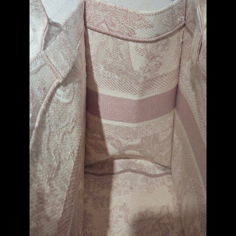 Dior 經典中號 Book Tote 粉色印花刺繡托特包 手提包-36