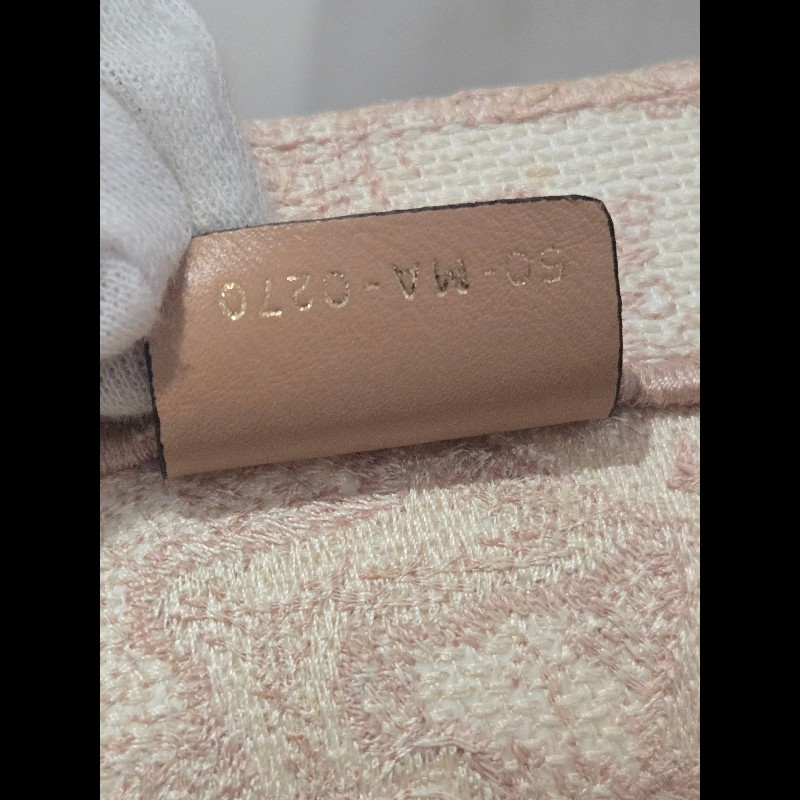 Dior 經典中號 Book Tote 粉色印花刺繡托特包 手提包-38