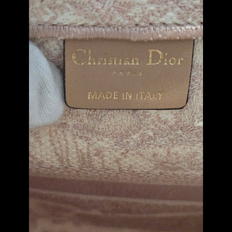 Dior 經典中號 Book Tote 粉色印花刺繡托特包 手提包-39
