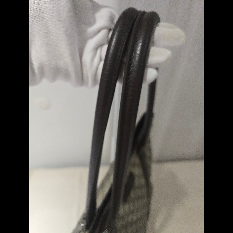 Gucci 古馳 GG logo 老花帆布拼皮革 托特包 肩背包 手提包-13