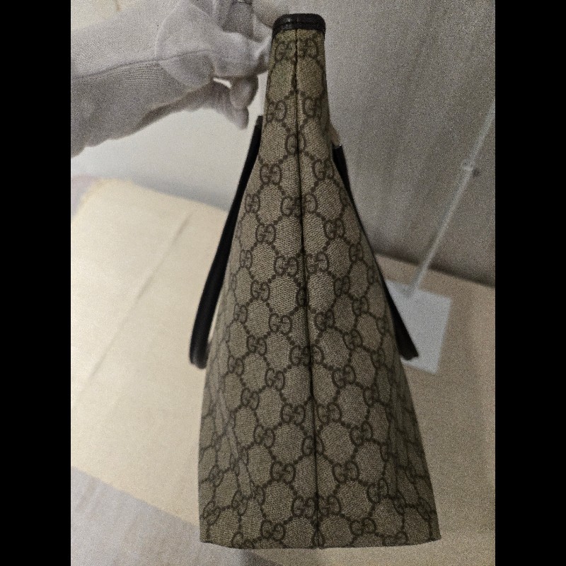 Gucci 古馳 GG logo 老花帆布拼皮革 托特包 肩背包 手提包-16