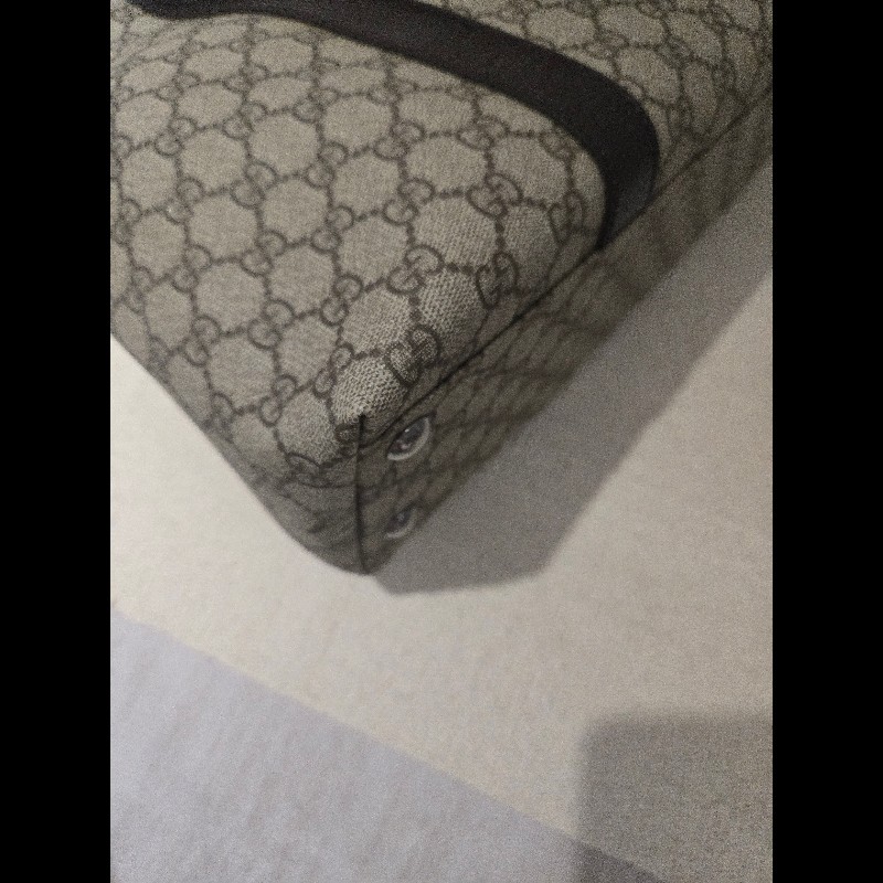 Gucci 古馳 GG logo 老花帆布拼皮革 托特包 肩背包 手提包-19