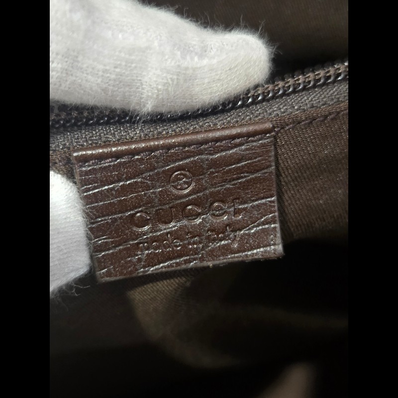 Gucci 古馳 GG logo 老花帆布拼皮革 托特包 肩背包 手提包-28