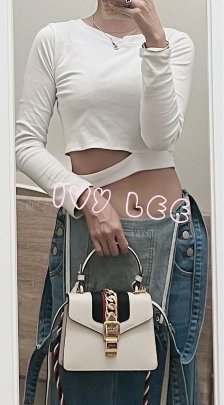 Gucci Sylvie迷你皮革手提包 斜背包 雙揹帶 白色 470270 正品 二手精品-2