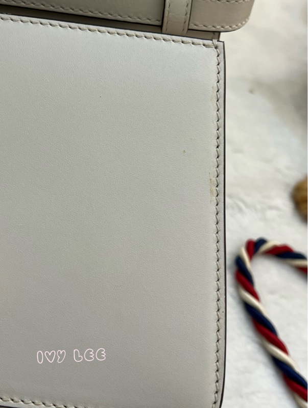 Gucci Sylvie迷你皮革手提包 斜背包 雙揹帶 白色 470270 正品 二手精品-25