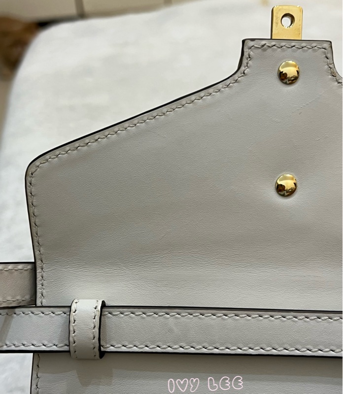Gucci Sylvie迷你皮革手提包 斜背包 雙揹帶 白色 470270 正品 二手精品-28