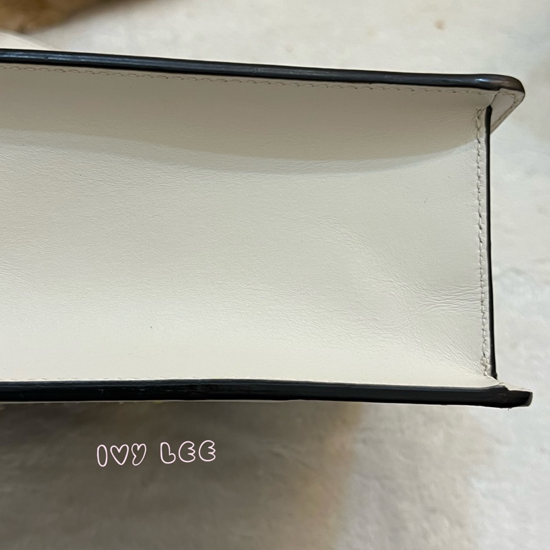 Gucci Sylvie迷你皮革手提包 斜背包 雙揹帶 白色 470270 正品 二手精品-39