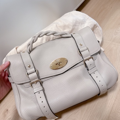 （全新） Mulberry Alexa 中款 超好看的粉筆白 米灰白