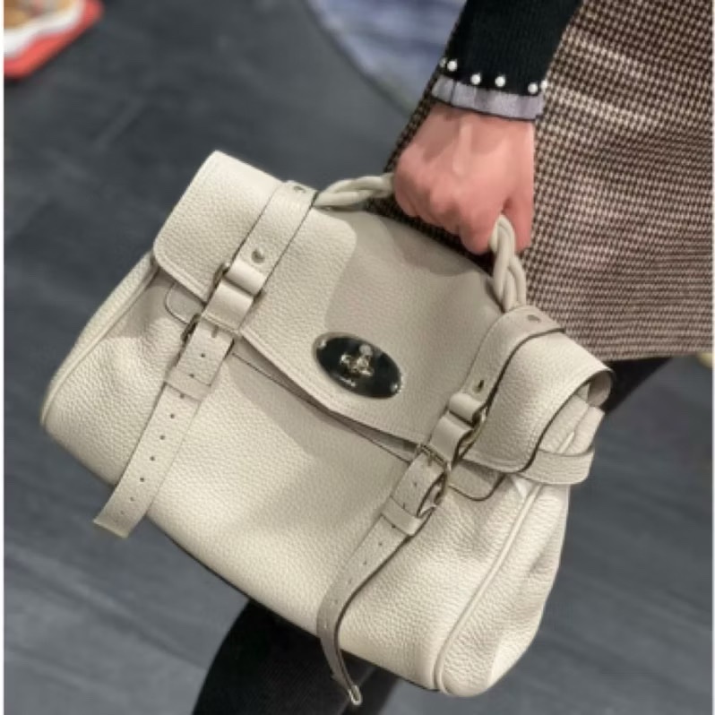 （全新） Mulberry Alexa 中款 超好看的粉筆白 米灰白-8