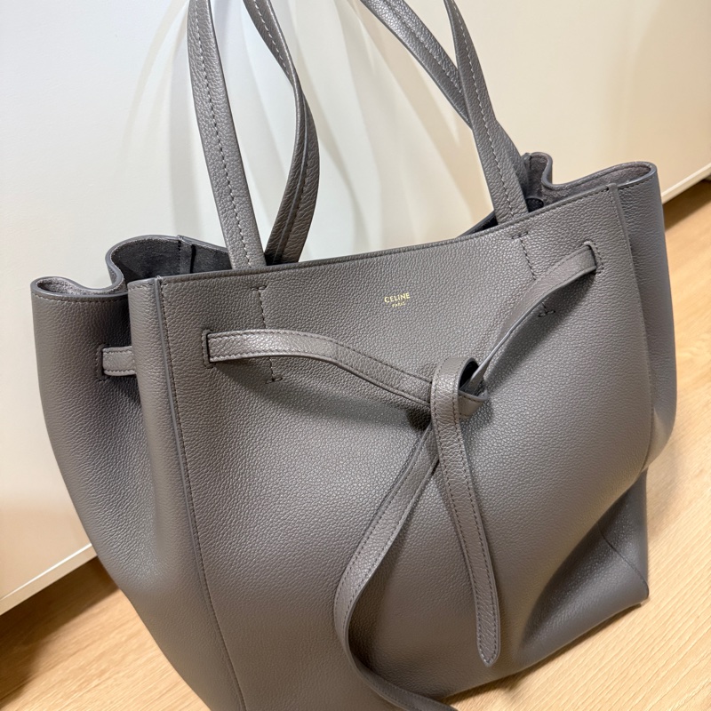 全新Celine CABAS PHANTOM 經典灰色托特包 通勤包-0