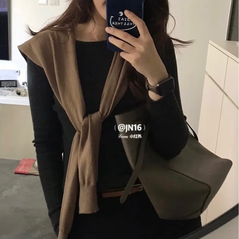 全新Celine CABAS PHANTOM 經典灰色托特包 通勤包-7