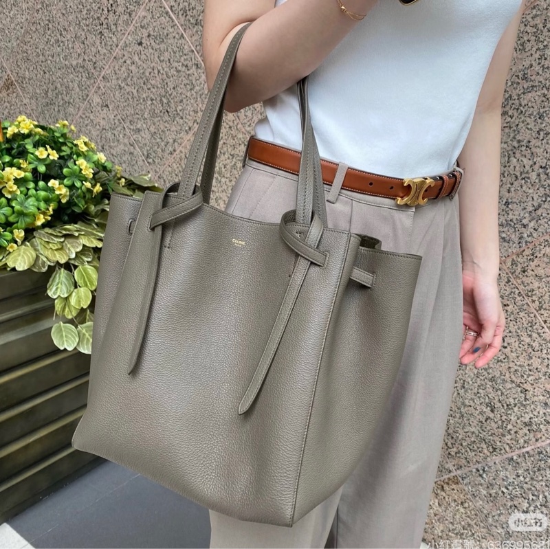 全新Celine CABAS PHANTOM 經典灰色托特包 通勤包-8