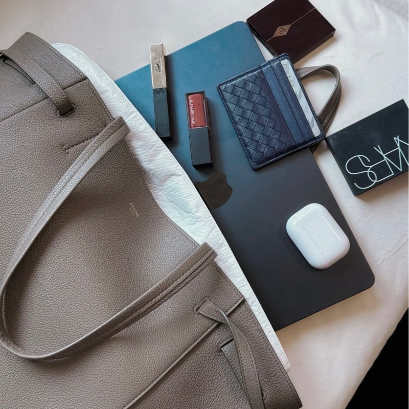 全新Celine CABAS PHANTOM 經典灰色托特包 通勤包-9