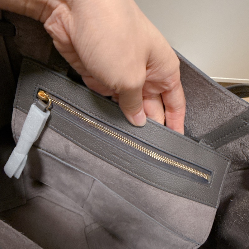 全新Celine CABAS PHANTOM 經典灰色托特包 通勤包-17
